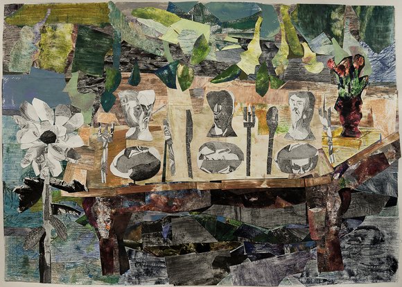 Collage portrettbord 64 x 92 cm 2016