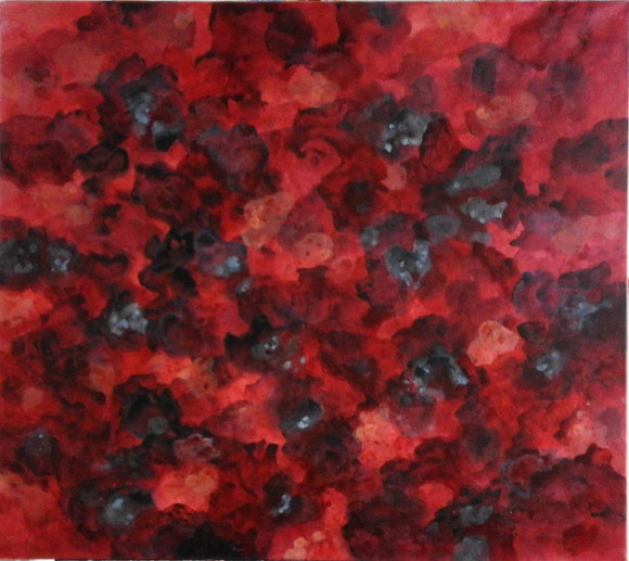 fra jorden ii. 2016 akryl p.l. 80 x 90 cm