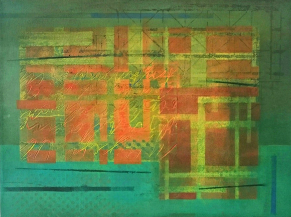 "fragmentert by ii" 40 x 50 cm