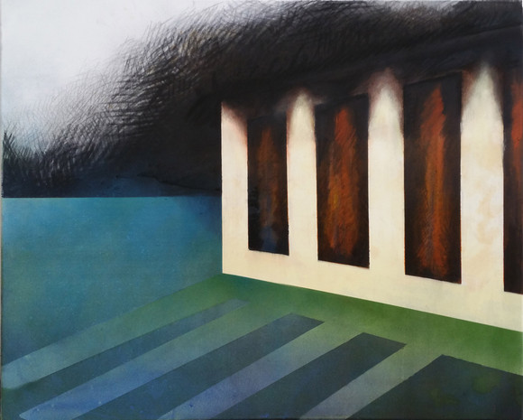 Grete marstein carbon 12 temple of fire ii 100x80cmi
