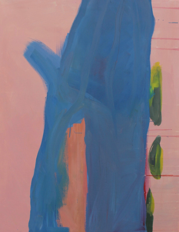 Blue cactus 2017 90x70cm akryl:bomull