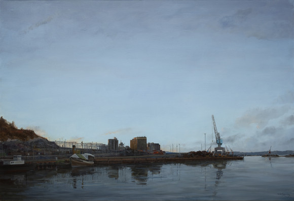 Oslo havn i olje 95x140