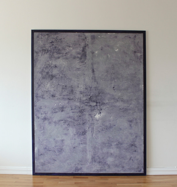 Untitled (purple) putty, oil and pigment on linen 190x140cm 2017