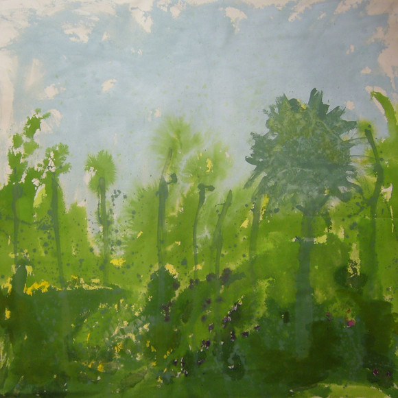 Ingebjørg vatne growing wild akryl på lerret 135x135 2015