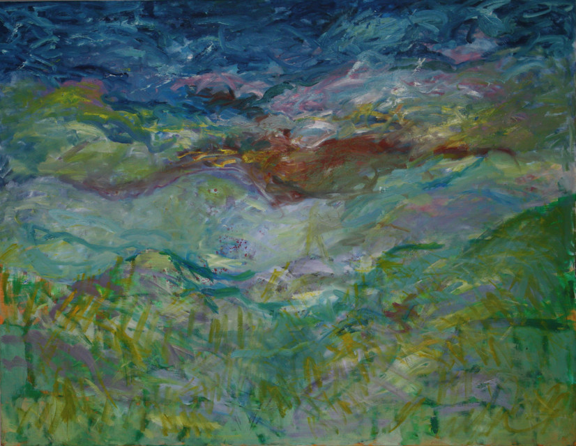 Solveig Reigstad, himmel og hav, olje på lerret, 115x90 cm