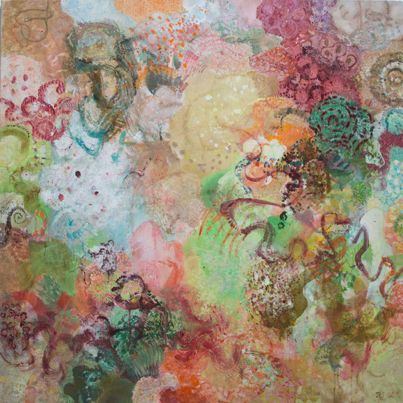 hanne sletten fri natur 110x110cm akryl 2017
