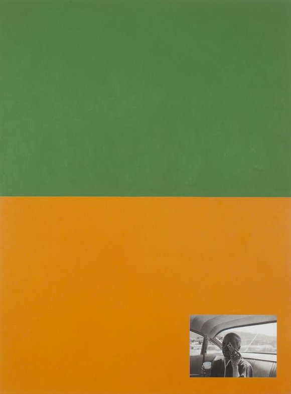 Rune elgaard, green orange, 2018, 80x60cm, oil on canvas