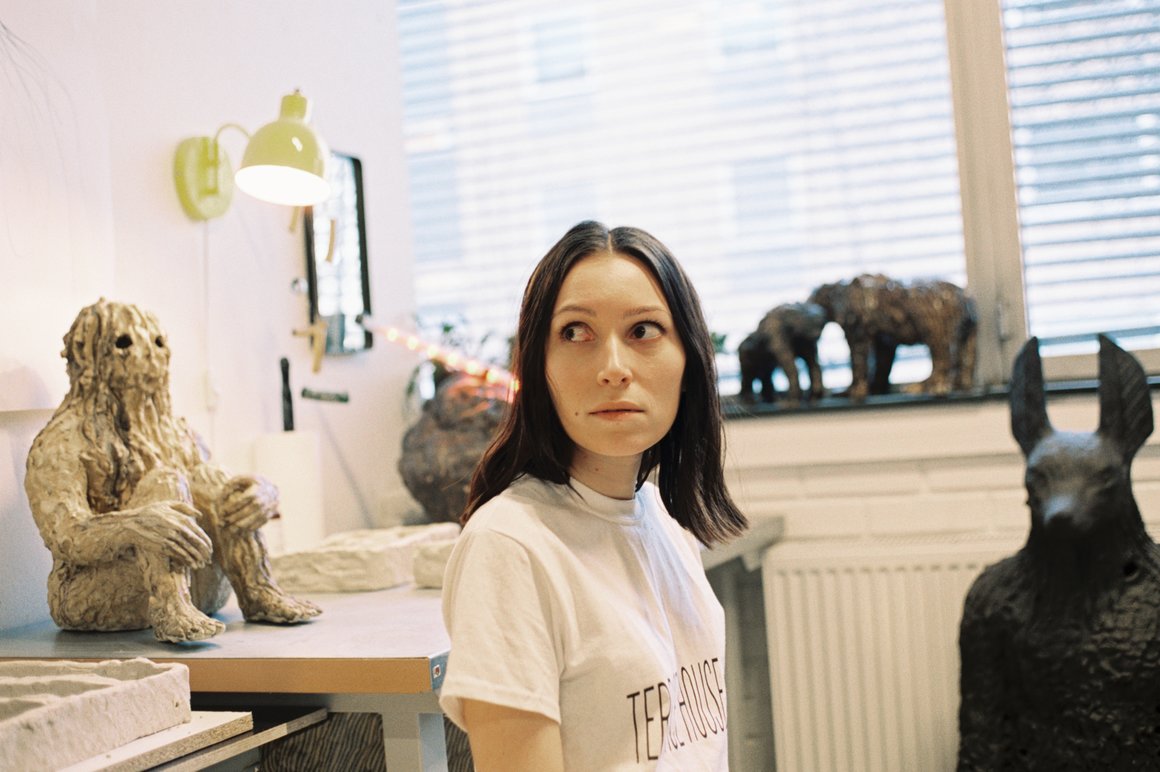 Andrea scholze i sitt atelier foto julia kidder 2018