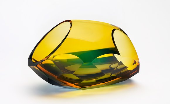 Sunrise 2019 skulptur kjersti johannessen blåst glass fasettslipt foto kjell brustad