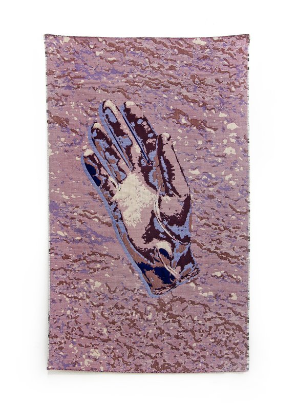 Allyce wood known touch digital jacquard tapestry 2018 110cm x 95cm