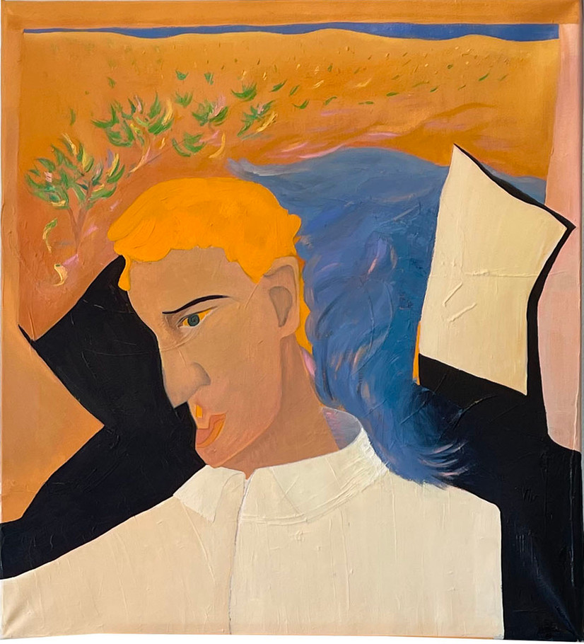 Elven, Eldbjørg Sved Skottvoll, olje på lerret, 90 cm x 80 cm
