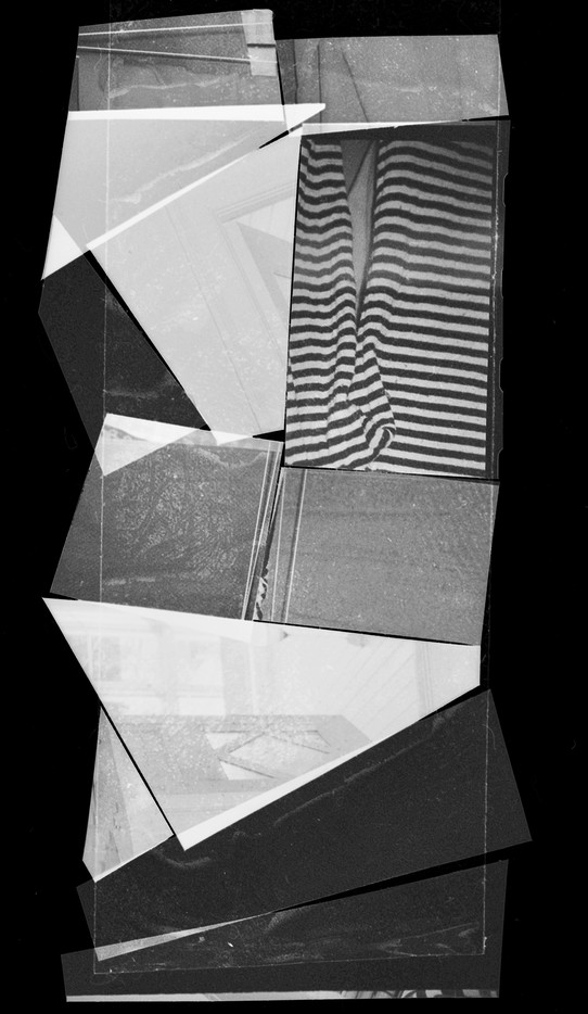Negativcollage, svart hvidt negativer, analogt fotografi, analog film