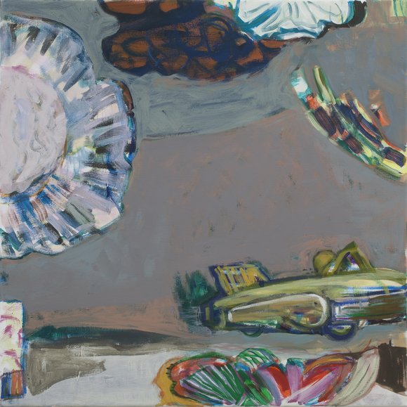 2 framkomstmiddel akryl på lerret 87x87 cm 2019