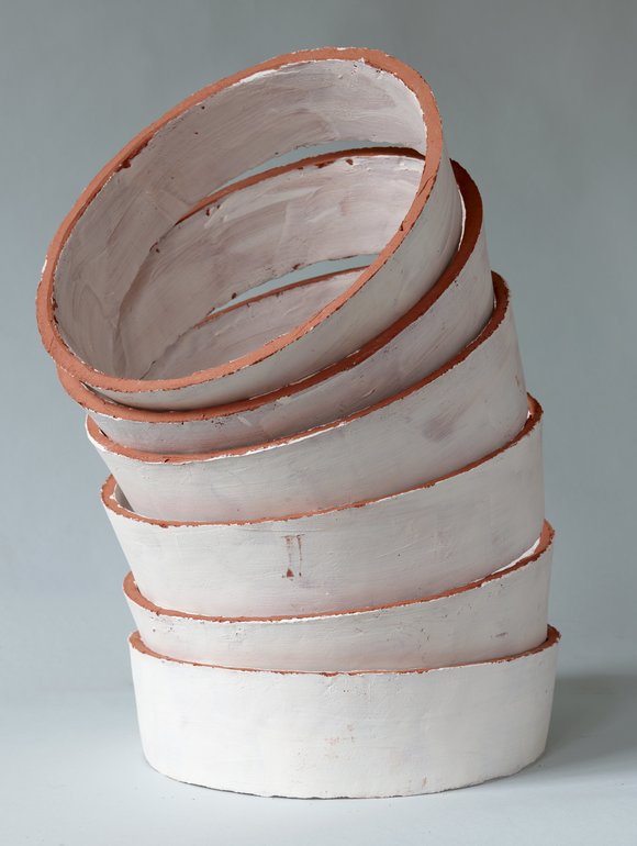 4. white elements.64x38x38cm, earthenware. 2008. beth wyller