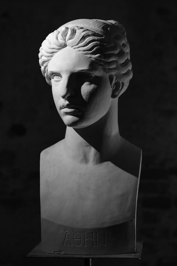 Christianmtømmeraasberg, tittel. athene, gips, 70cm, 2015