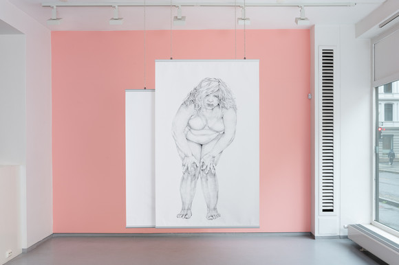 3.necklace piece i, 2019, blyant på papir, 140x100