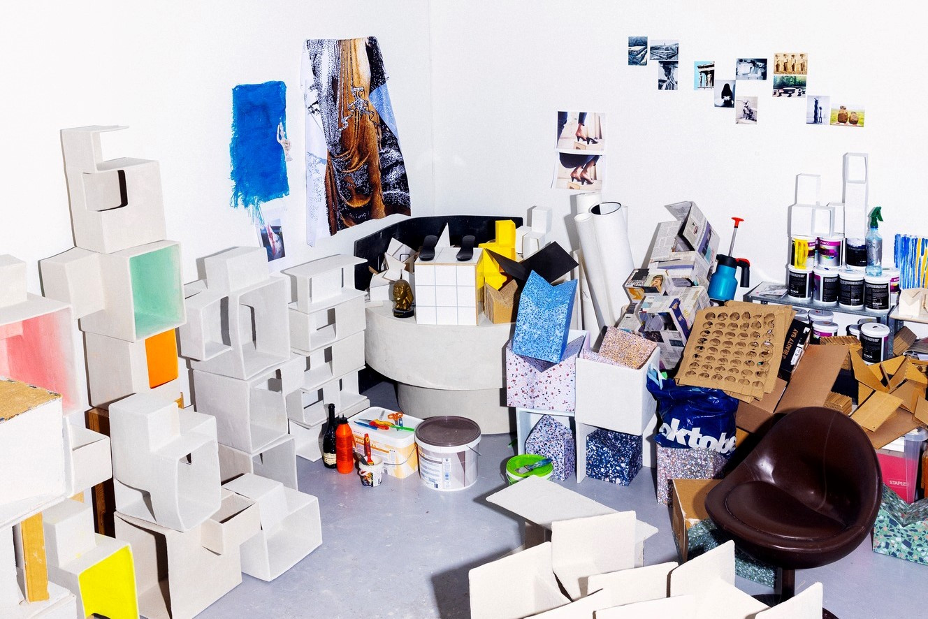 messy artist studio