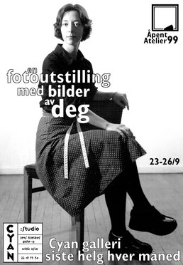 Flyer i anledning Åpent Atelier, forløperen til Oslo Open som ble arrangert i 1999.