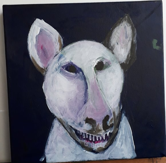 19 buster 30x30 akryl på lerret