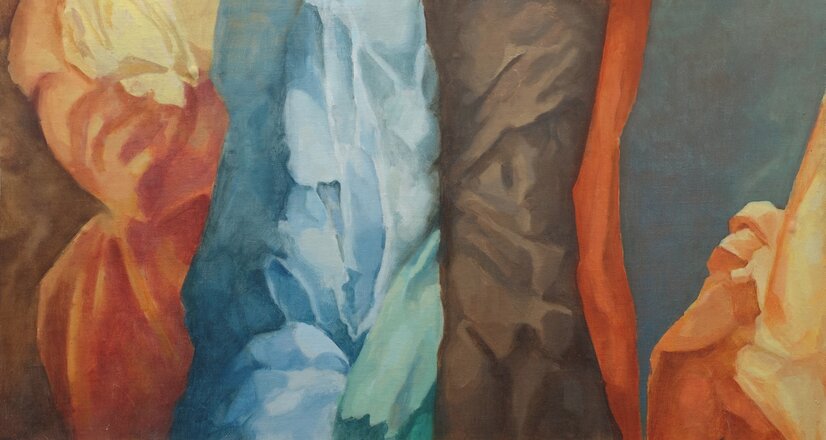 Draperier. 50x90. olje på lerret. 2020