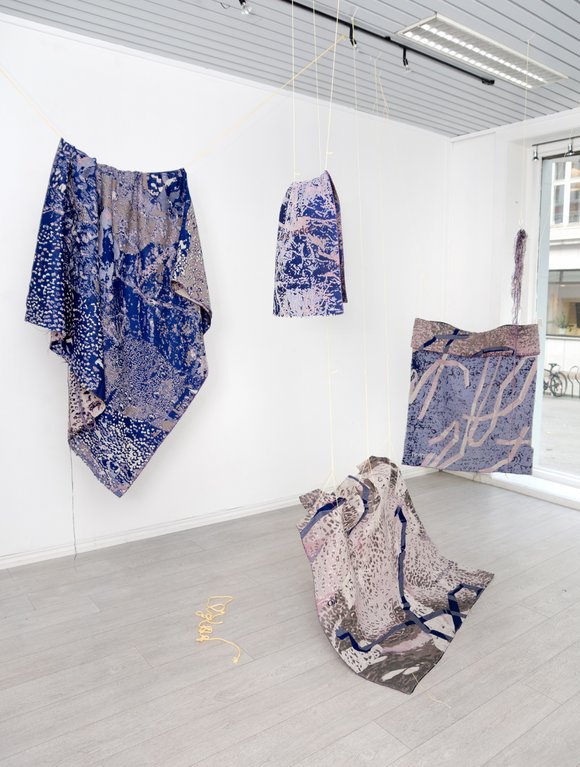 Allyce wood known hand digital jacquard tapestry installation 2018 low standards