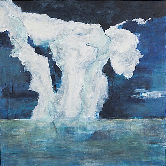 Ingebjørg vatne melting ice vii akryl på lerret 70x70 2017 foto hanne tharaldsen