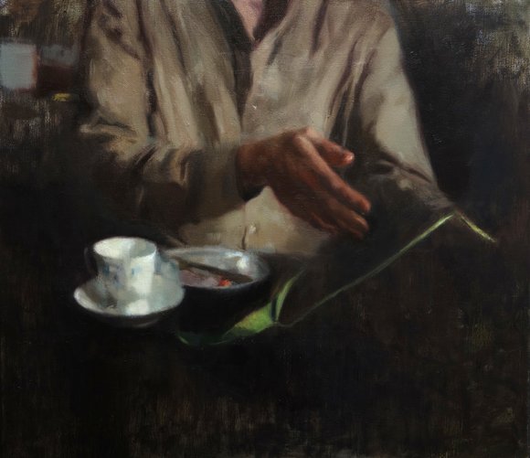 Roald sivertsen, knekk, olje på lerret, 55x63cm, 2017