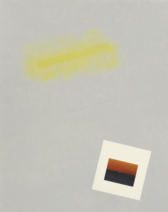 Rune elgaard, horizon, sketch, 2019, 100x80cm, oil and acrylic on canvas
