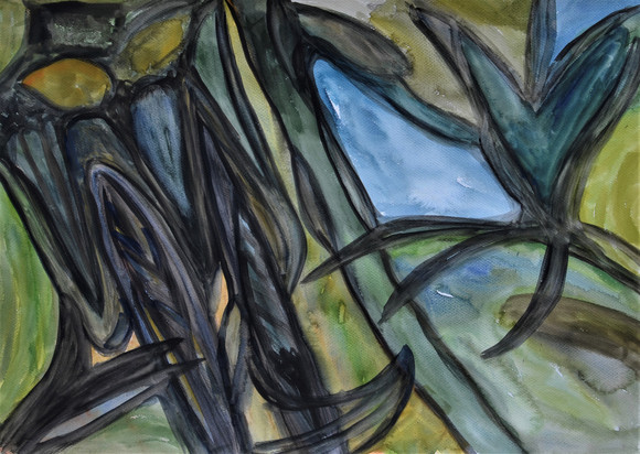 Terje finnsen mann i grøfta 2018 34x48cm akvarell. jpg
