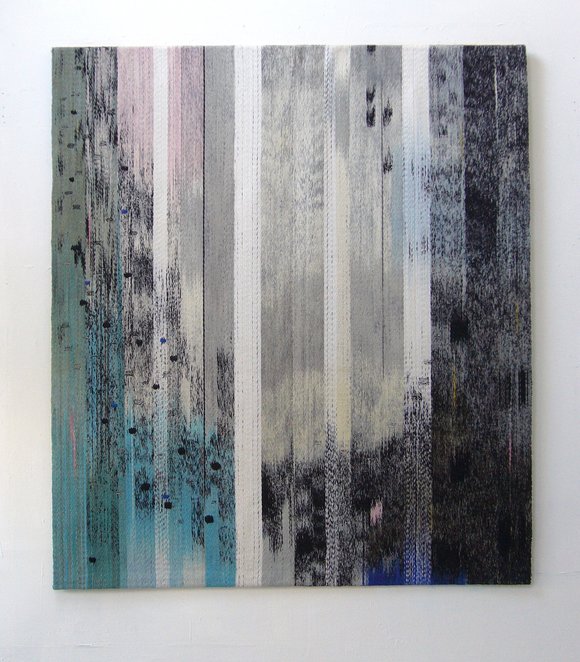 carin wessel. "snøen smelter" .vev. str. 175x195cm
